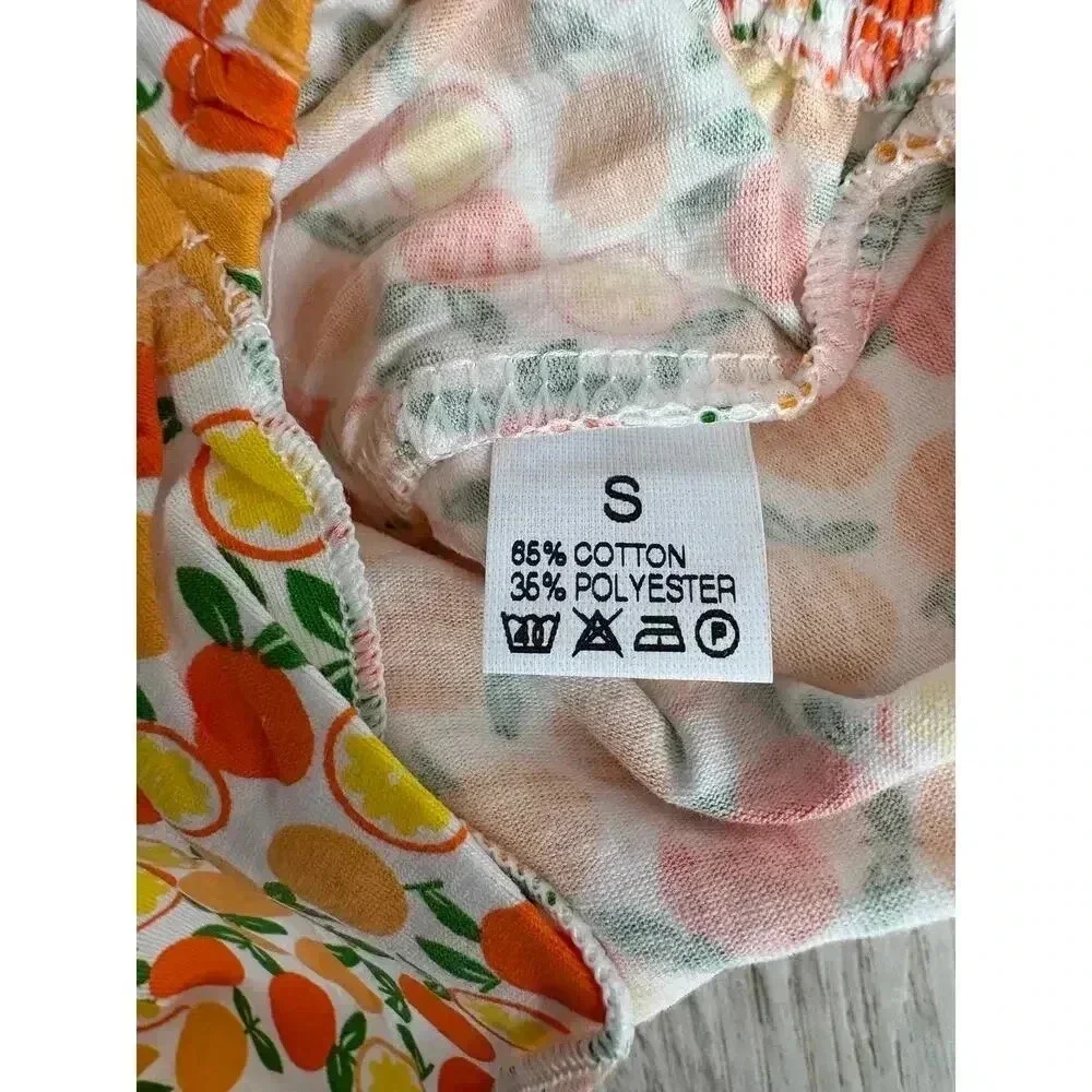 MSNFOASM | Fruit Allover Print Orange Lemon Summer Dog Dress | Small - Picture 3 of 3